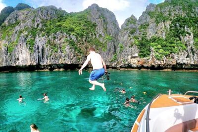 From Phuket: Phi Phi, Maya and Bamboo Islands Full Day Visit - Pileh Cove (Emerald Lagoon) and Viking Cave: the boat sections matter