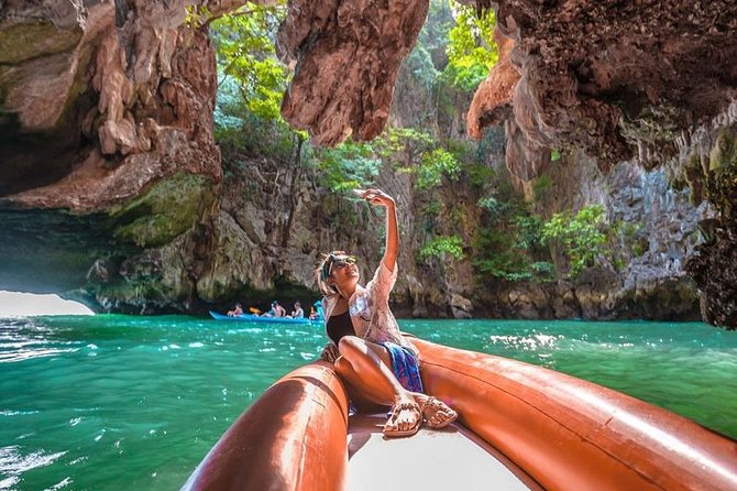 James Bond, Panak and Hong Island Trip + 2 Canoeing By Big Boat From Phuket - Panak Island canoeing through caves and lagoons