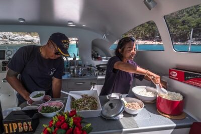 New Power catamaran for Phang Nga and Phi Phi island excursions - Phi Phi Islands day: Monkey Beach and Monkey Bay swim time