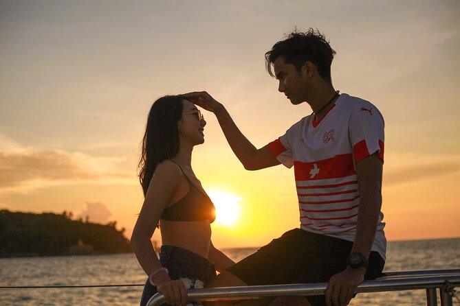 Phuket Catamaran Snorkel & Sunset: Coral & Racha - Racha Yai: the long-tail transfer and quick island bliss