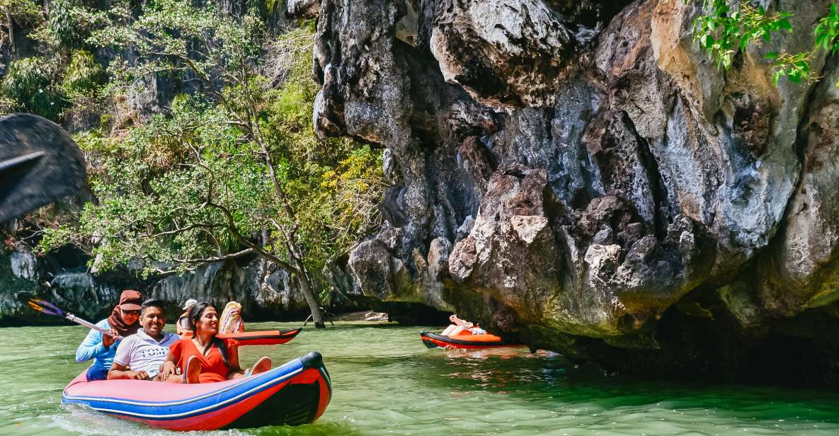 Phuket: James Bond Island Longtail Boat and Sea Canoe Tour - Sea canoe on Thalu Island: close views, and a guide doing the hard work