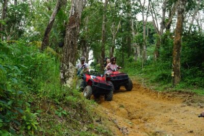 Phuket Paradise Adventure: Zipline, ATV Adventure - ATV Time on the All-Terrain Track: Curves, Humps, and Focus