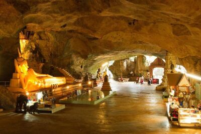 Phuket to James Bond Island Tour Including Sea Canoeing by Longtail Boat - Suwan Khuha Temple: the golden reclining Buddha stop