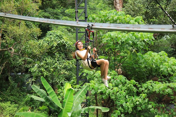 World A+ (Zipline 32 Platforms + Roller + Sky Walk with World Set Menu ) - The zipline course: 16 ziplines, 32 platforms, and the roller coaster moment