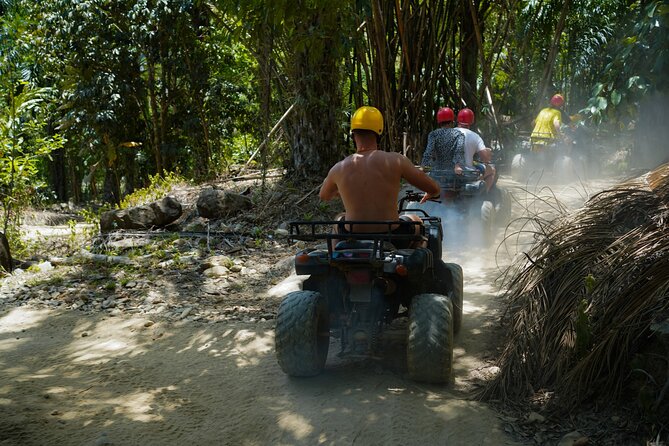 Zipline & ATV Adventure with Big Buddha Visit - ATV through the jungle: expect mud, and don’t treat it like a showroom ride
